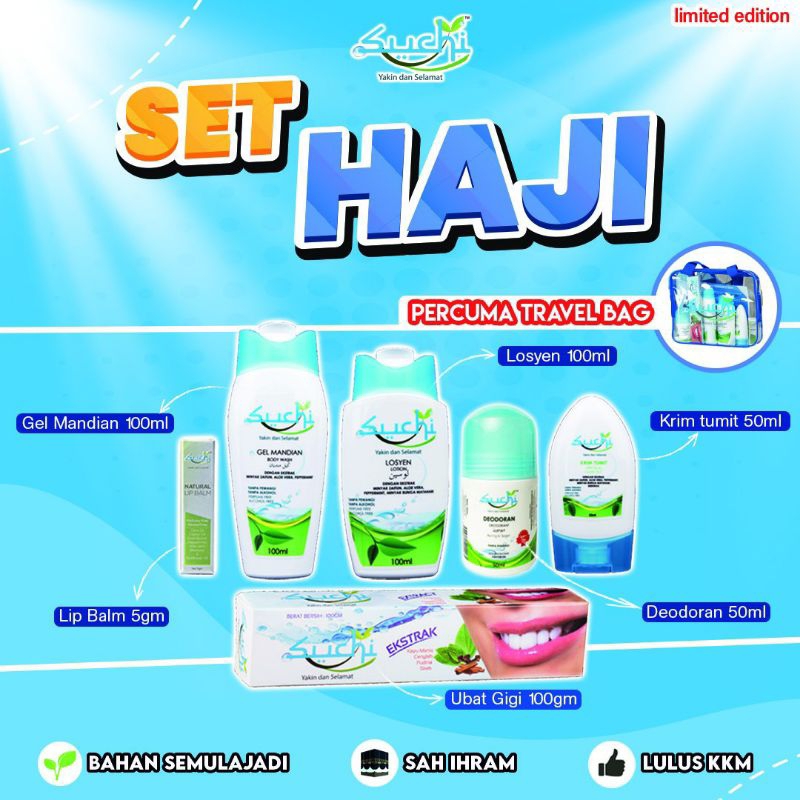 SUCHI - Set Lengkap sah Ihram ( produk terbaru untuk kelengkapan haji & umrah)