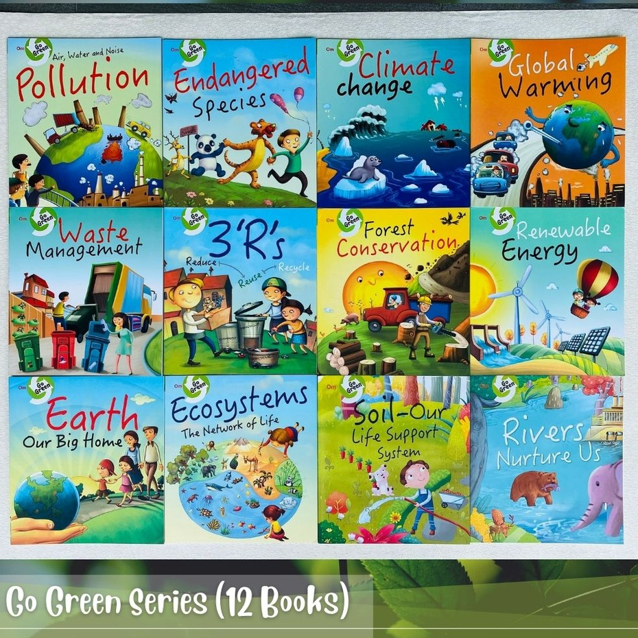 Go Green Books/Endangered Species/Renewable Energy/Forest/Waste Management/Ecosystems/Soil Erosion