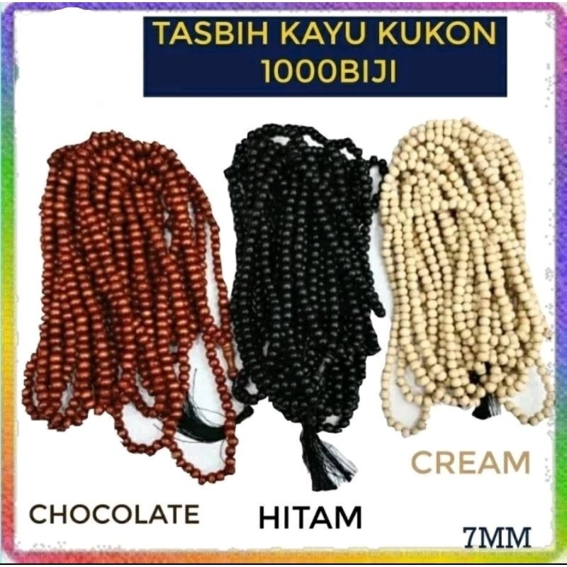 TASBIH ZIKIR 1000 BIJI KAYU KUKUN