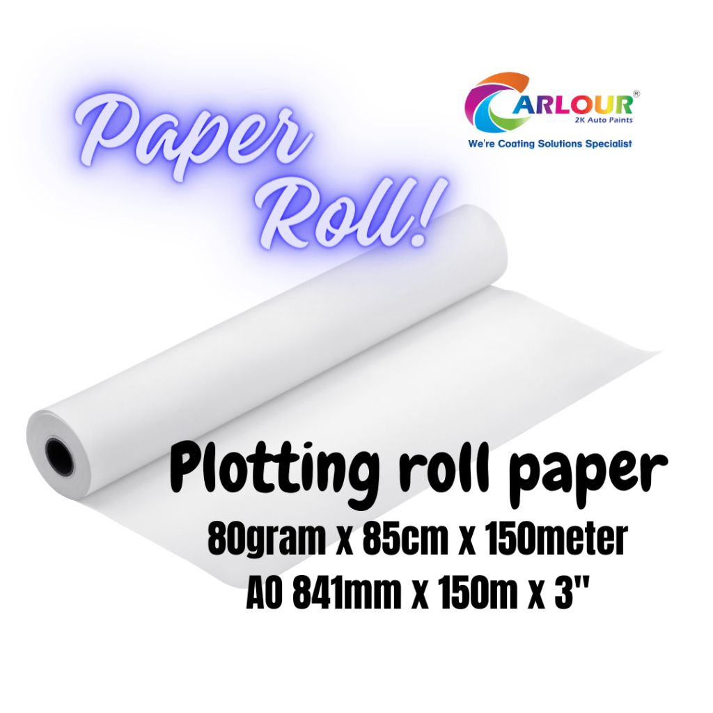 Masking Plain Paper Roll 80 gram Plain 85cm x 150m Car Bus Renovation Spray Painting High Thickness CARLOUR