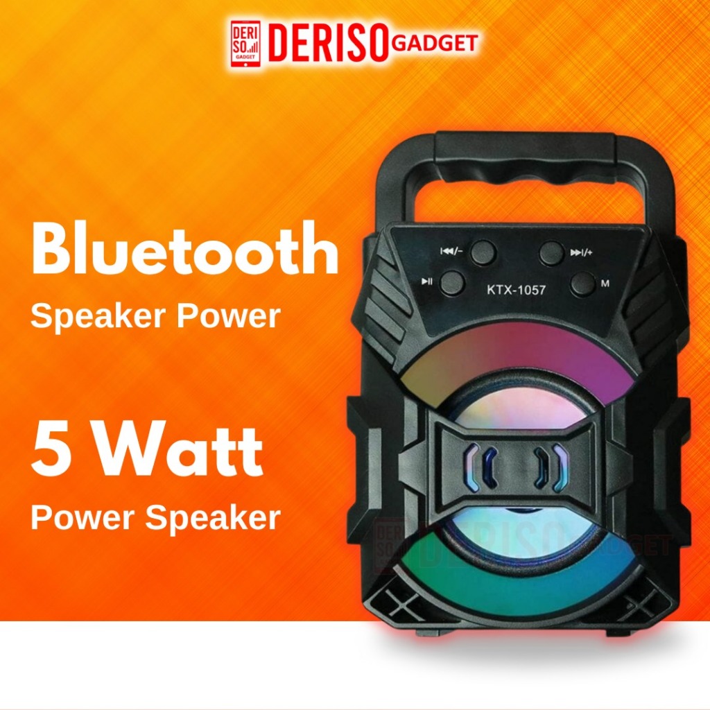 DERISO 3 Inch Speaker with USB Bluetooth & Radio Portable Wireless Speaker KTS-1057