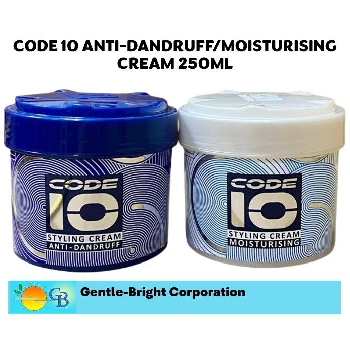 Code 10 Anti-Dandruff/Moisturising Cream 250ml
