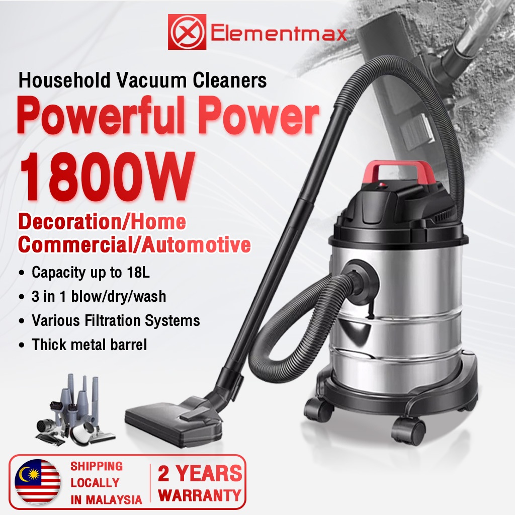 🔥2 year warranty🔥 Vacuum Cleaner 3In1 Wet&Dry Vacuum Cleaner Household Commercial Car washing 1800W/18L Dust mite 吸塵器