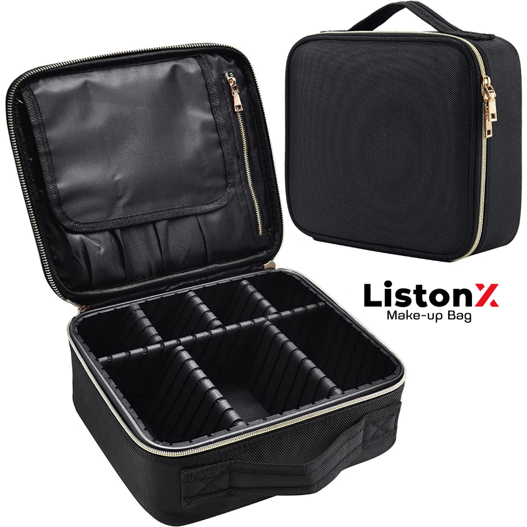 ListonX Makeup Bag Cosmetic Case Portable Travel Vanity Beauty Box Make Up Artist | Case Hairdressing Tools Organiser