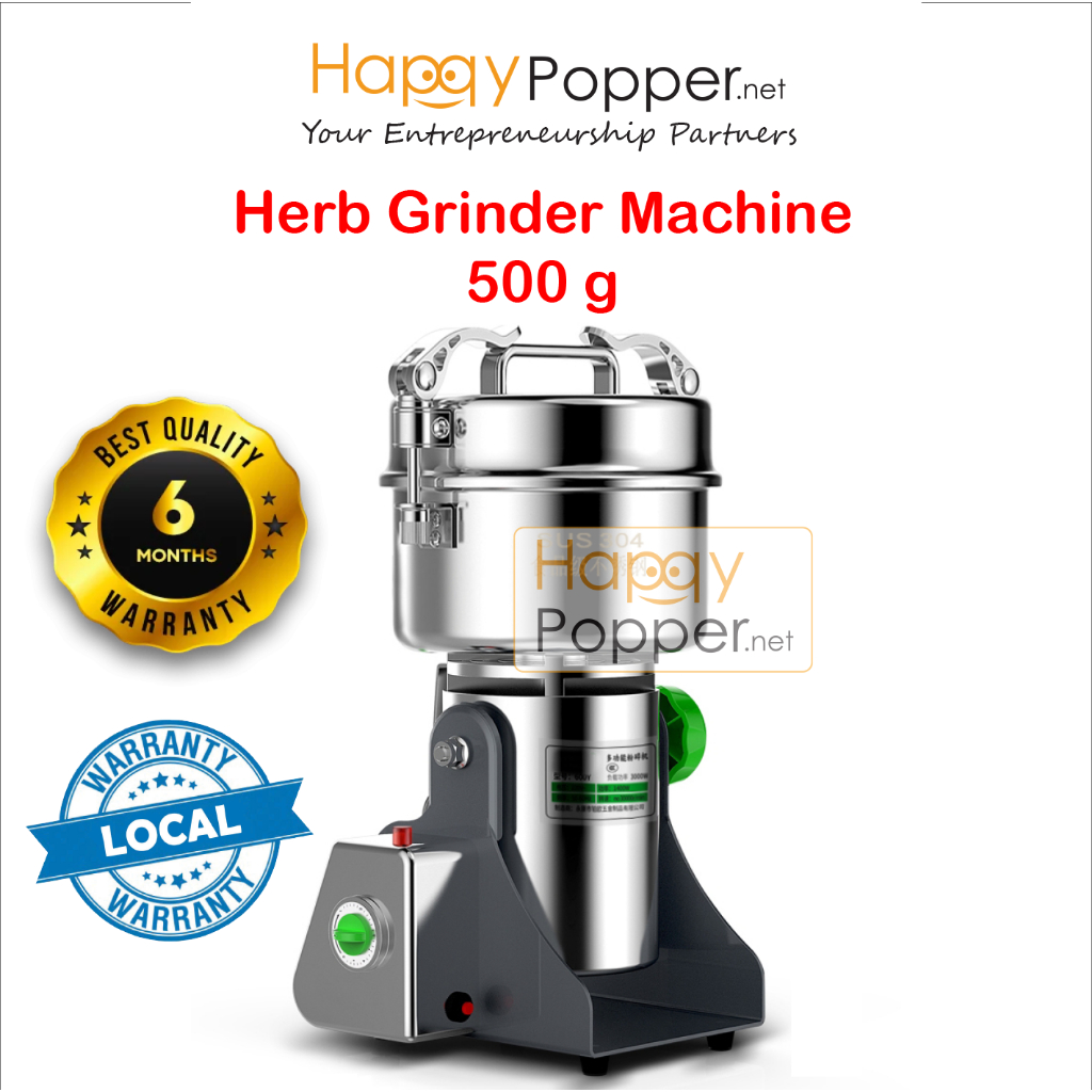 Happypopper Electric Dry Food Coffee Blender Herb Grinder Machine 500 g 500g 不锈钢打粉机磨粉研磨粉机