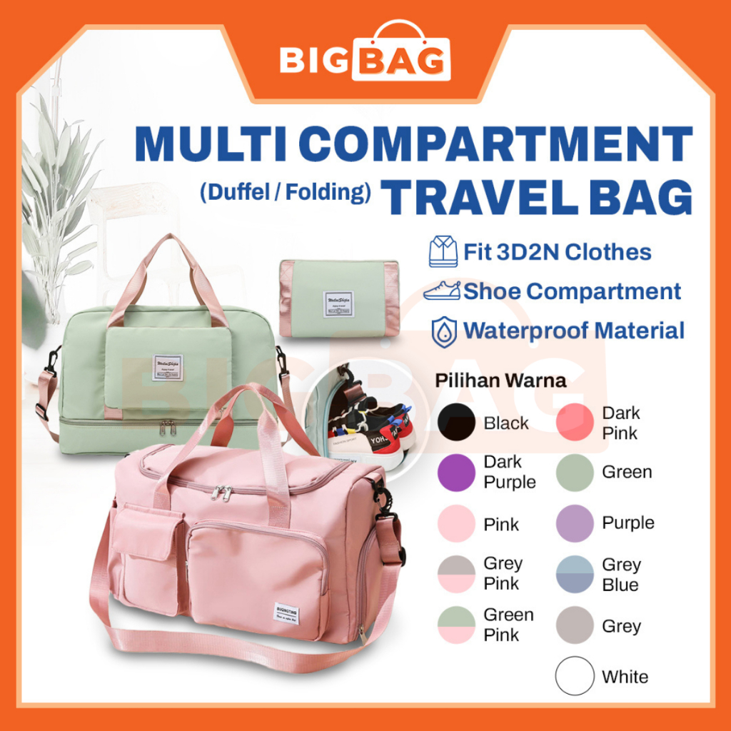 Travel Bag Duffel Bag Waterproof Beg Baju Travel Murah Beg Travel Balik Kampung Beg Pakaian Luggage Bag Maternity Gym