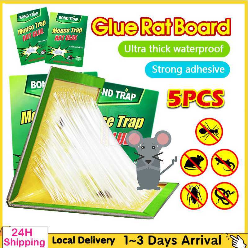5PCS Super Mouse Trap Glue Gam Tikus Perangkap Tikus Household Snake Bugs Rat Mice Catcher Board Pest Control Pad 老鼠贴