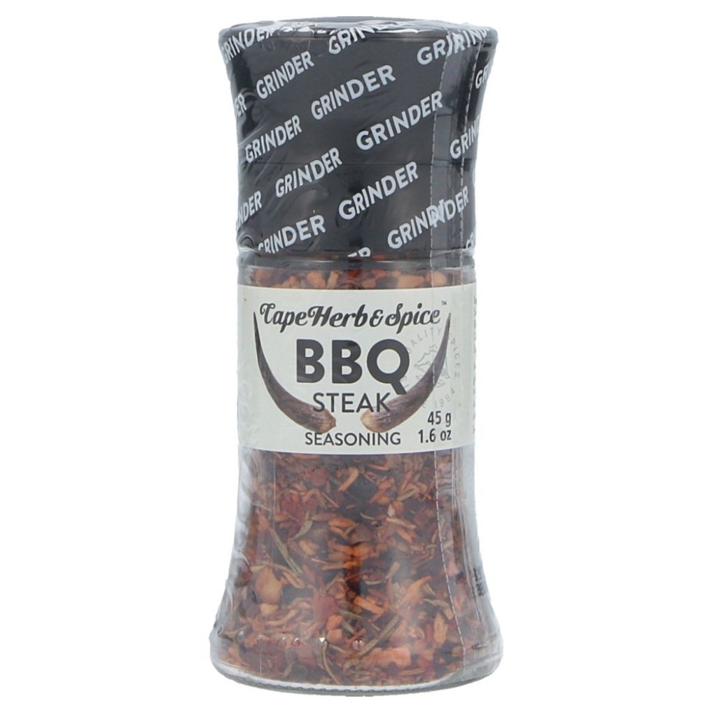 Cape Herb & Spice BBQ Steak Seasoning Grinder, 45g (Assorted)