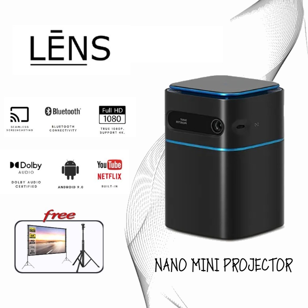 Nano Projector 9000Lumens ⭐ Ultra HD 4K Projector 1080P Office Home Smart LCD LED Portable Mini Projector Teaching