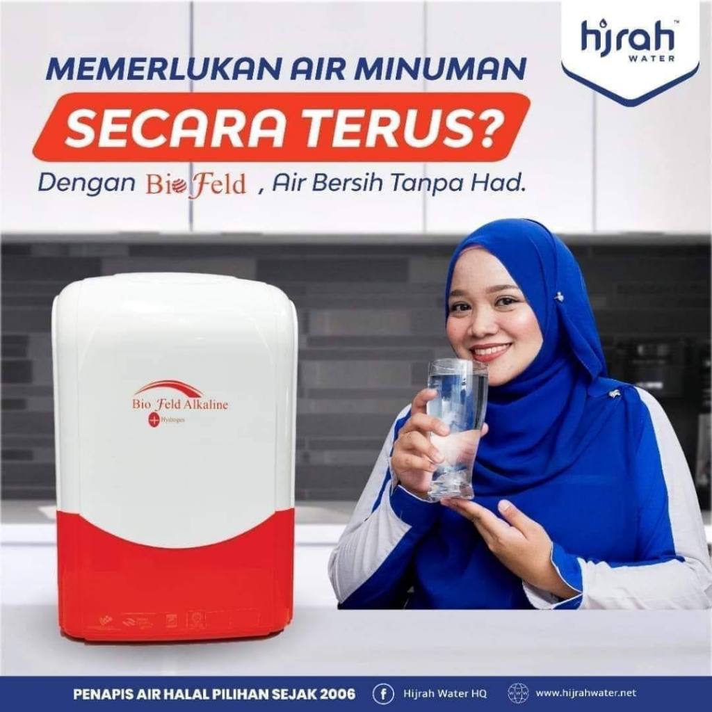 Hijrah Water Penapis Air BioFeld FILTER Calcium |Alkali, COLLAGEN, Calcium, Hydrogen Mineral BIO FELD