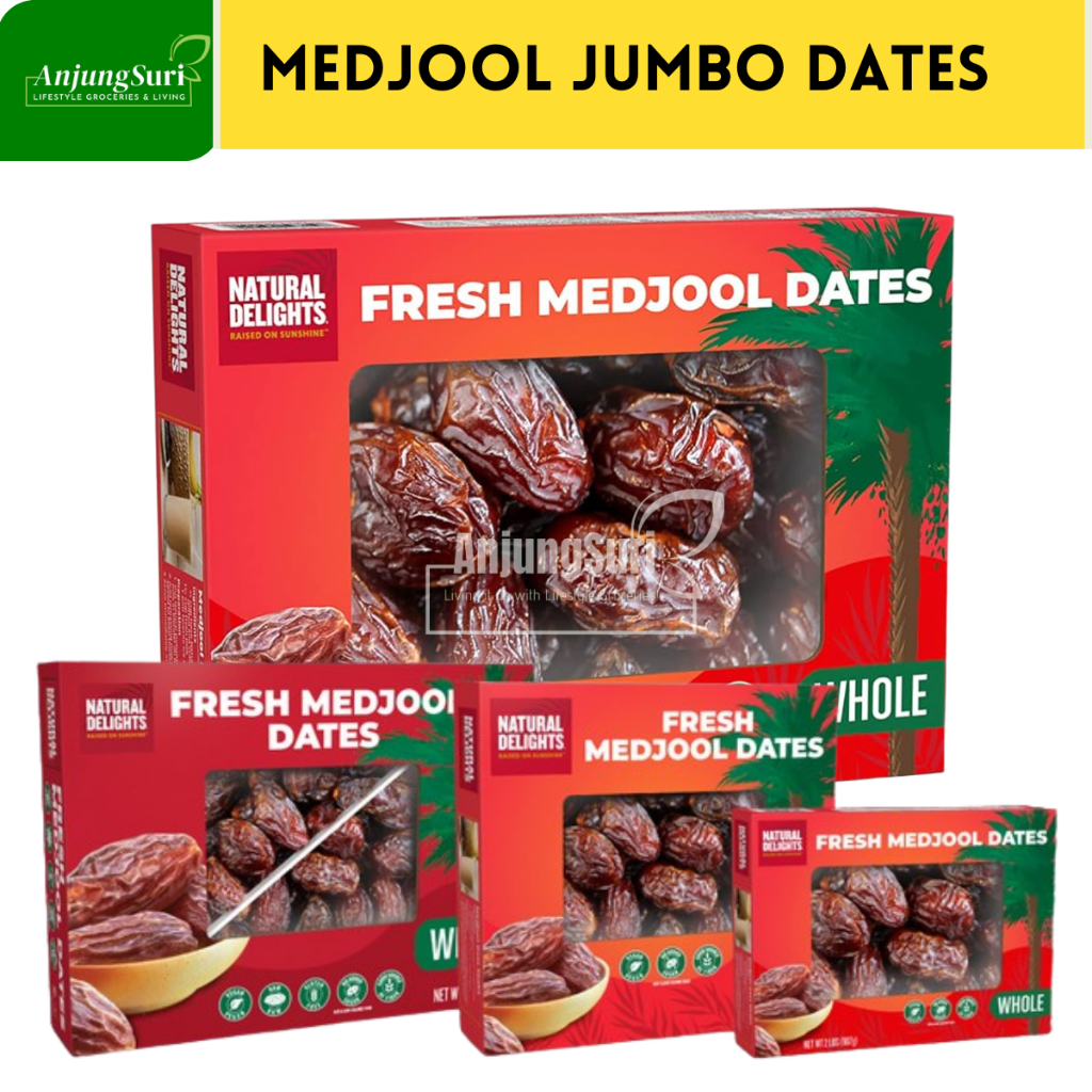 Kurma Medjoul Premium Raja Kurma Medjool Dates 1kg Natural Delight Bard Valley Ramadhan Sweet Dried Fruit Large Plump