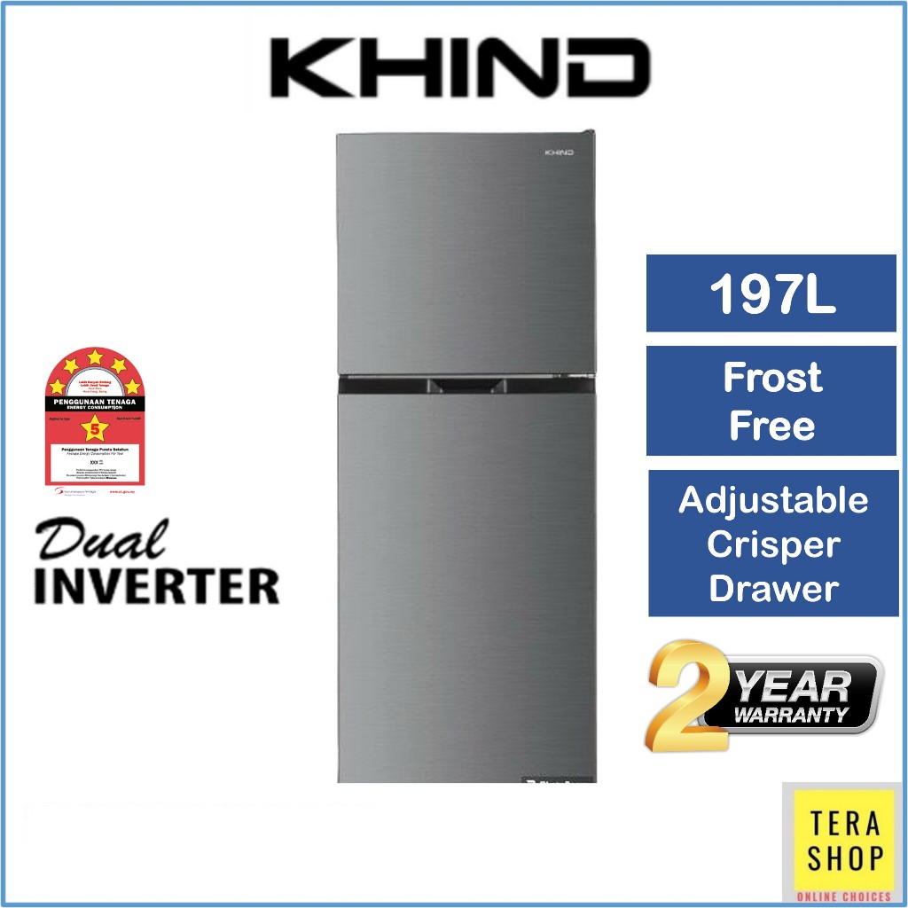 Khind RF205 (197L) RF275 (247L) RF355 (334L) Refrigerator Peti Sejuk Fridge