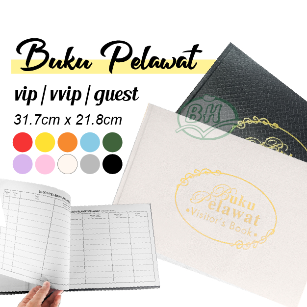 Buku Pelawat/Guest Book VIP 100gsm 100's (Visitor Book) for Guests & Visitors