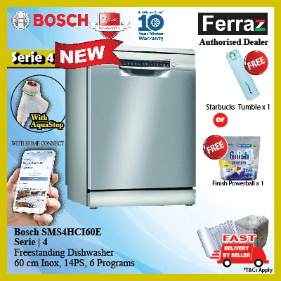 Bosch SMS4HCI60E Series 4 Dishwasher Inox [NEW] Extra Dry Vario Drawer / Bosch Dishwasher (GERMANY) [ PM For PRE ORDER ]