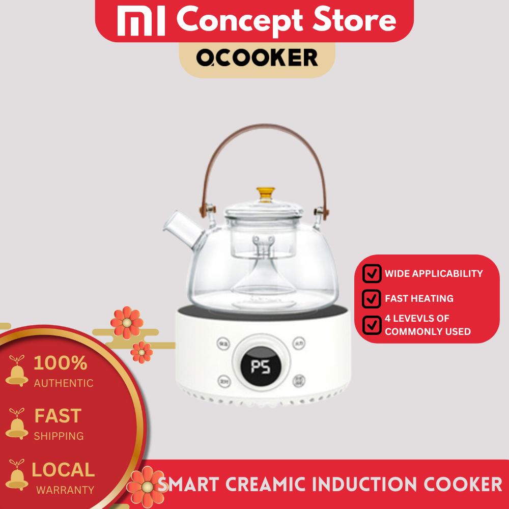 Xiaomi OCOOKER Smart Ceramic Induction Cooker 800W 220V Fast Boiling Health Pot 5 Heating Levels 茶炉