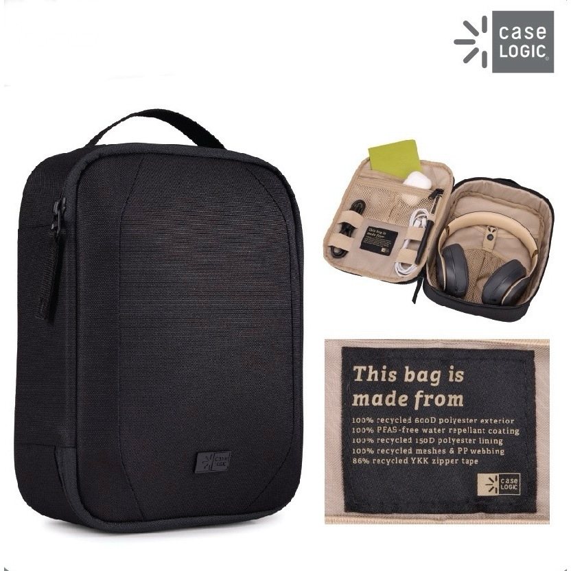 []CASE LOGIC INVIGO ELECTRONICS ORGANIZATION CASE LARGE | INVIAC103 | *Made from 100% recycled fabric