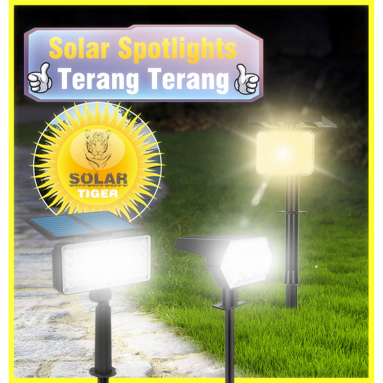 Solar Spotlight 108LED Lampu Solar Waterproof Landscape Lamp Outdoor Lighting for Garden Pathway Wall Lawn 太阳能射灯