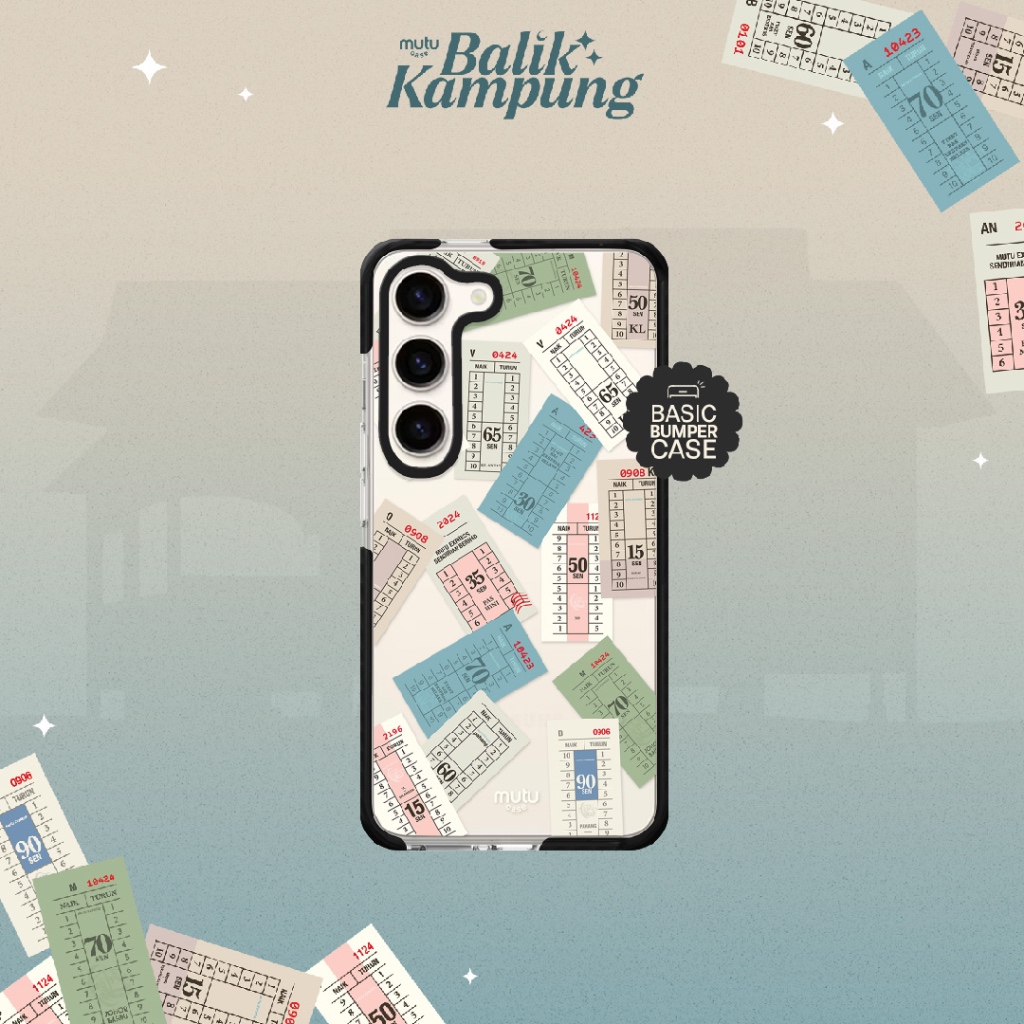 Tiket Bas Ekspres - Balik Kampung Collection (Powered by Basic Bumper) Compatible with SAMSUNG S23+ [Mutu Case]