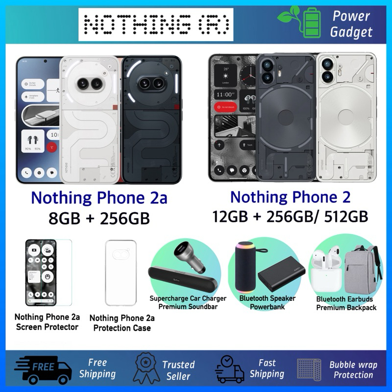 Nothing Phone 2a [8GB+156GB] Nothing Phone 2 [12GB+256GB/512GB] Snapdragon 8+ Gen 1 | Original Nothing Malaysia