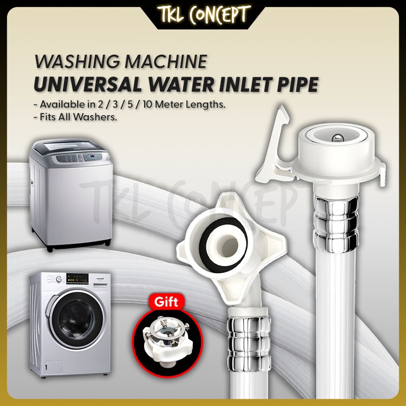 Washing Machine Water Hose 1.5M 2M 3M 5M 10M Mesin Basuh Inlet Hose Washer Pipe Connector Paip Mesin Basuh Masuk Air