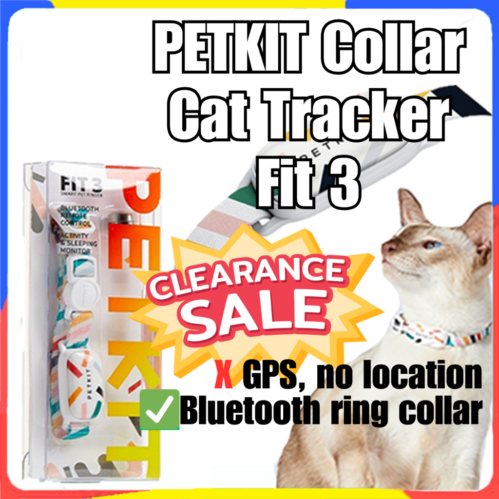 PETSEE PETKIT Collar Tracker Fit 3 Smart Tag Cat Pet Locator Finder Bluetooth Lost 小佩 貓項圈防丢 Rantai Kucing Anti Hilang