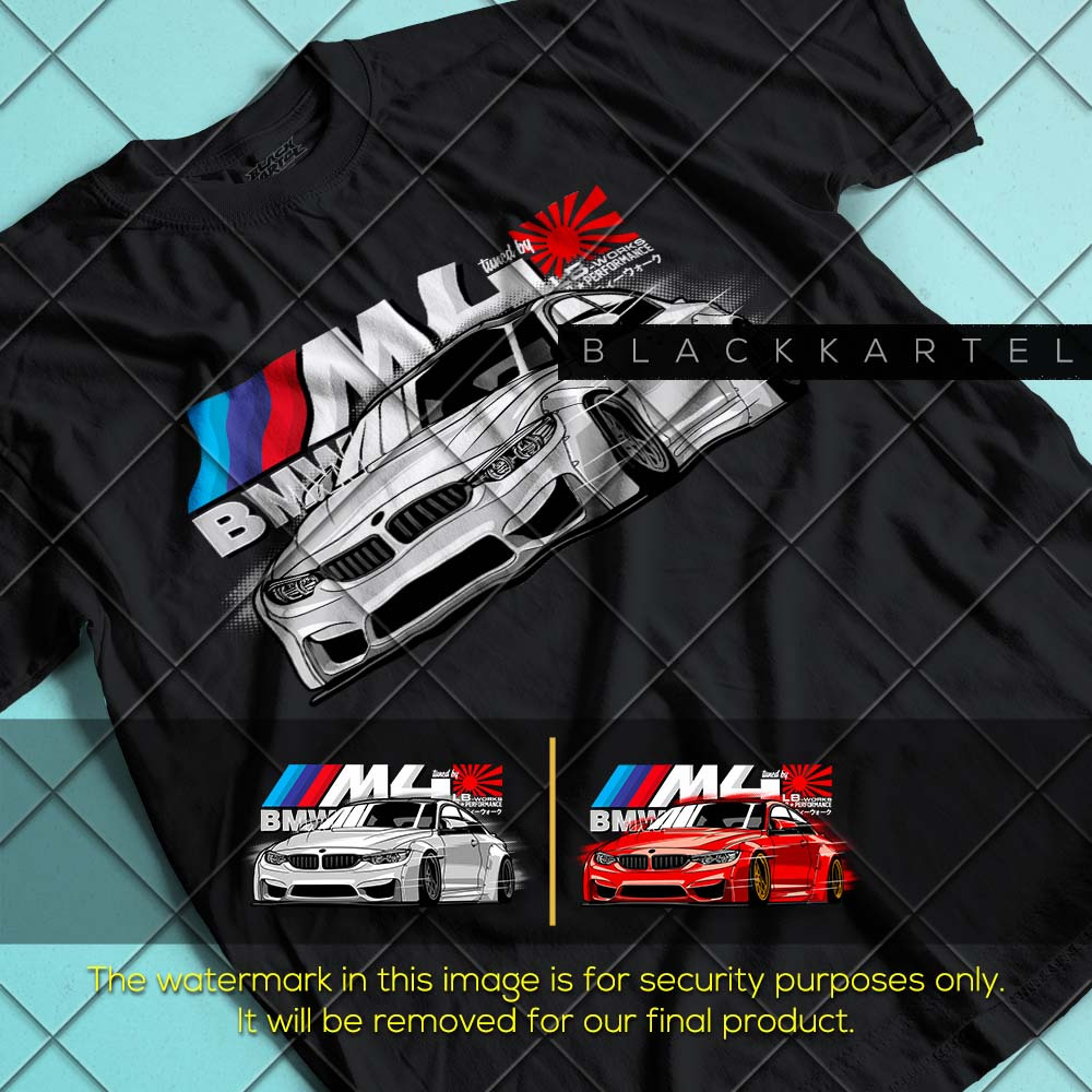 Ready Stock! [ BAJU KERETA / T SHIRT KERETA BMW M4 - LIBERTY WALK ] JDM / Malaysia / Streetwear / Cotton / BLCKKRTL