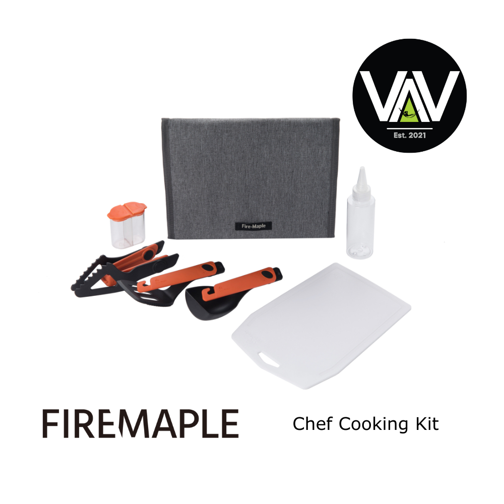 FIREMAPLE Chef Cooking Utensil Kit Outdoor Car Camping Tableware Set With Spoon Spatula Clip