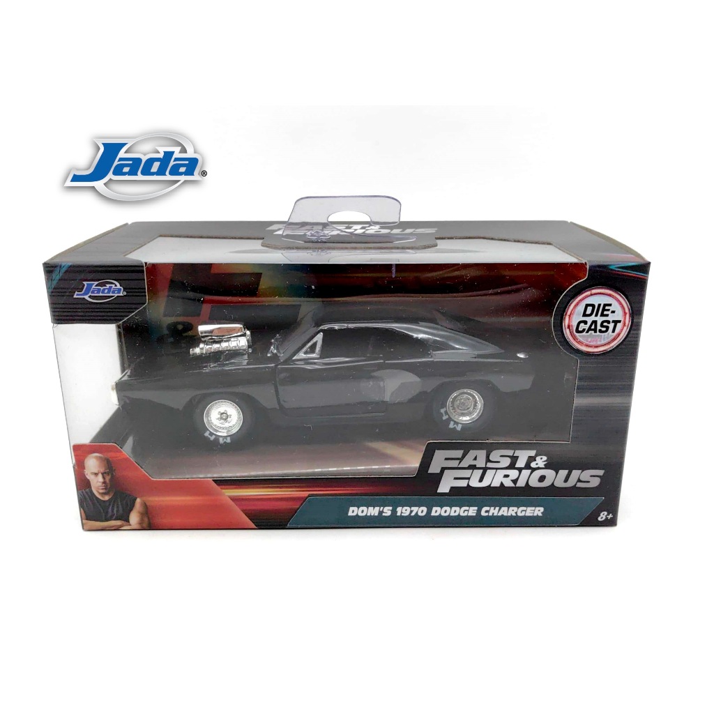 JADA 1:32 FAST & FURIOUS METAL DIE CAST DOM'S 1970 DODGE CHARGER (BLACK) CAR MODEL COLLECTION 32215