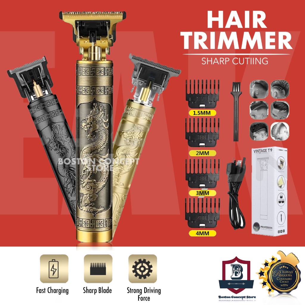 T9 Electric Hair Trimmer Clipper Hair Cutter Cutting Machine Home Haircut for Men Hair Shaver Mesin potong rambut