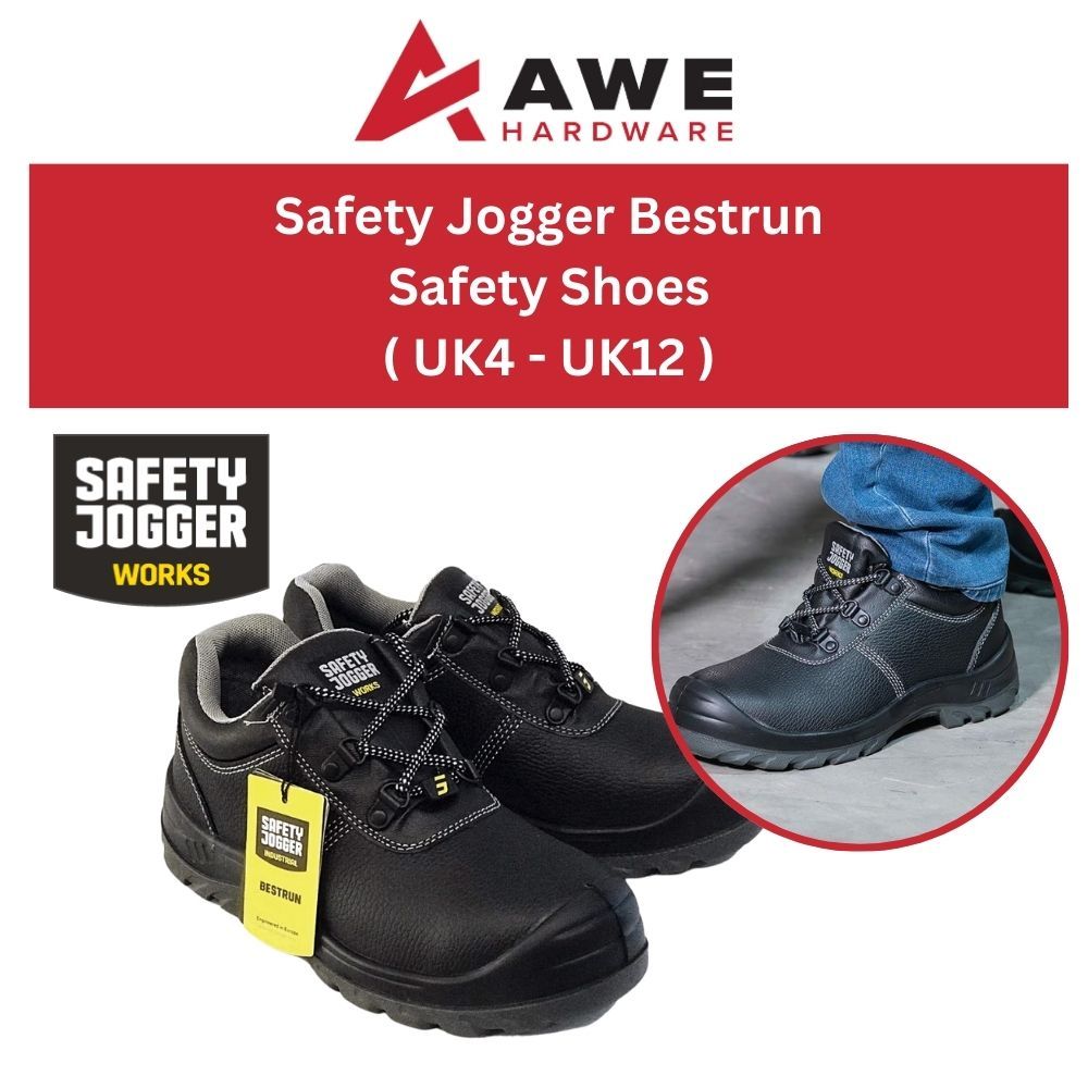 Safety Jogger Bestrun Safety Shoes UK4-12 Kasut Keselamatan Industrial Construction Heavy Duty Work