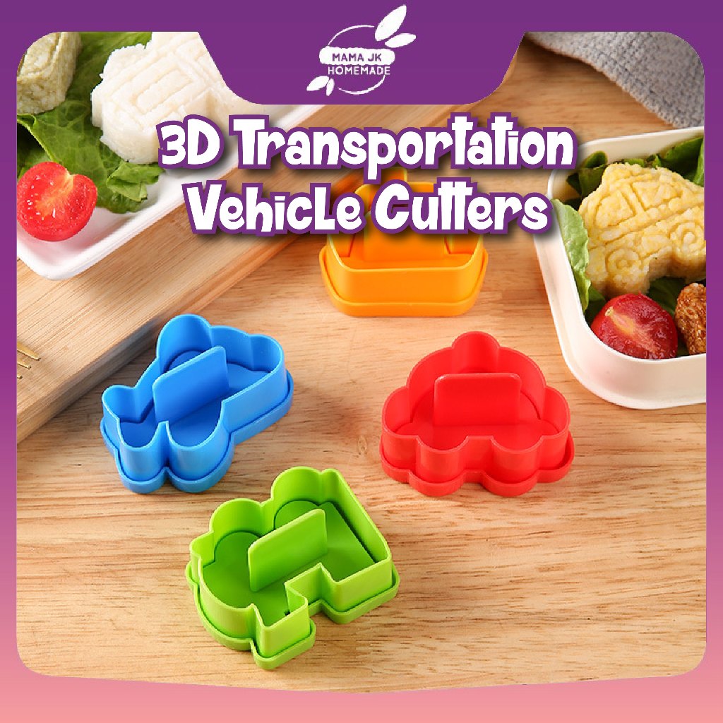 Bento Lunch Sandwich Bread Rice Mold Cutters and Stamps (Vehicle)