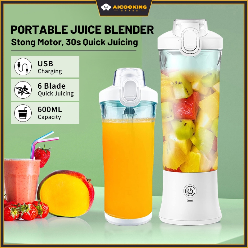 Xiaomi Mijia 600ML Portable Juicer Cup juice blender USB Rechargeable Mini Fruit Shake and Smoothies Blender 果汁杯 榨汁杯