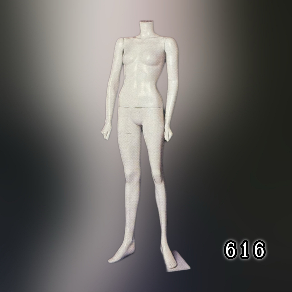 [Promotion] Fiberglass Female Lady Full Body High Quality Fashion Headless Mannequin White 616 with base