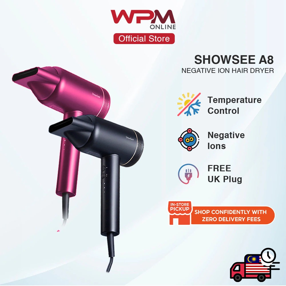 【Clearance】Showsee A8 Hairdryer Negative Ion Hair Dryer (1800 W) A8 Hair Dryer 1800W Salon Hair Dryer A8 发廊吹风筒