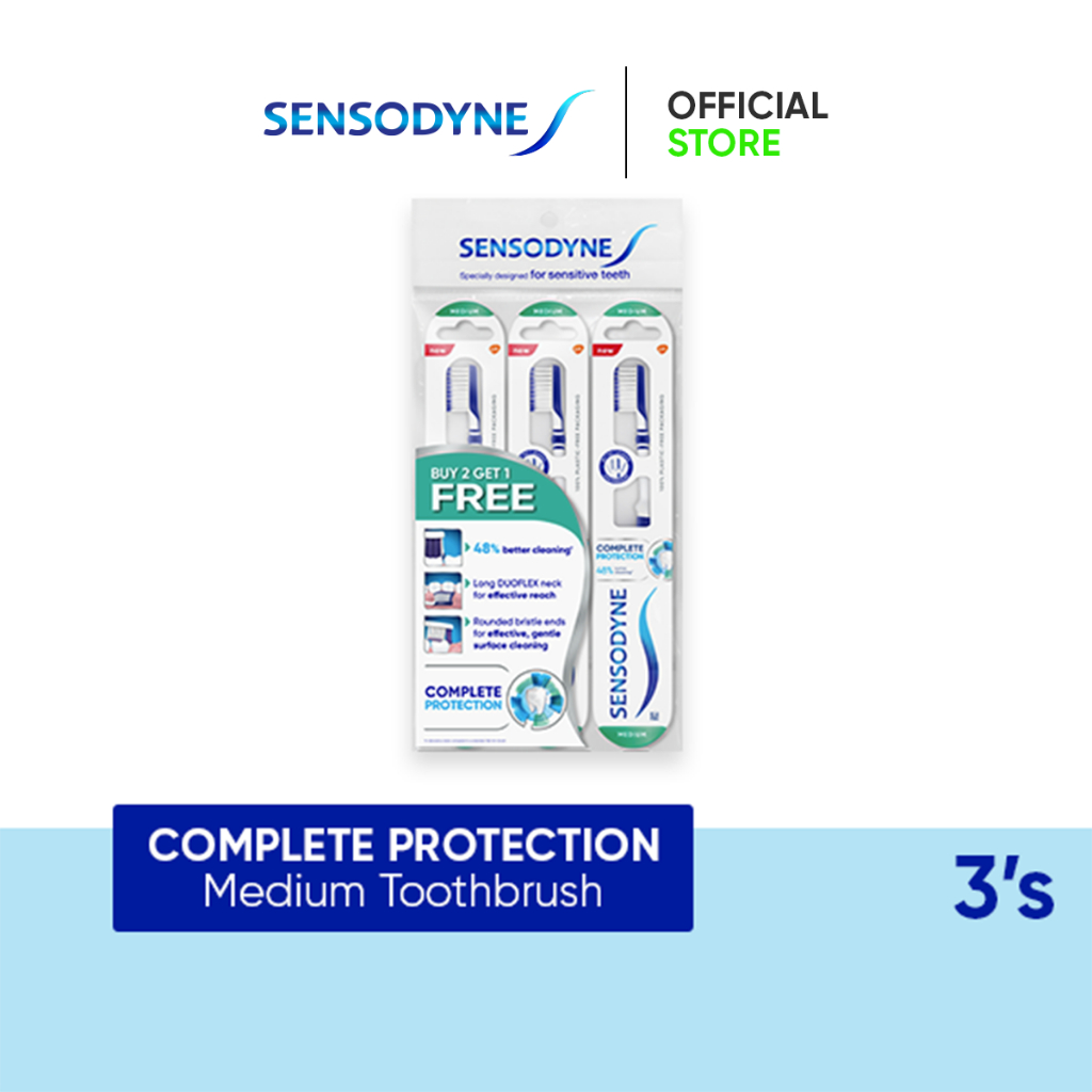 Sensodyne Complete Protection Soft/Medium Toothbrush (3’s)