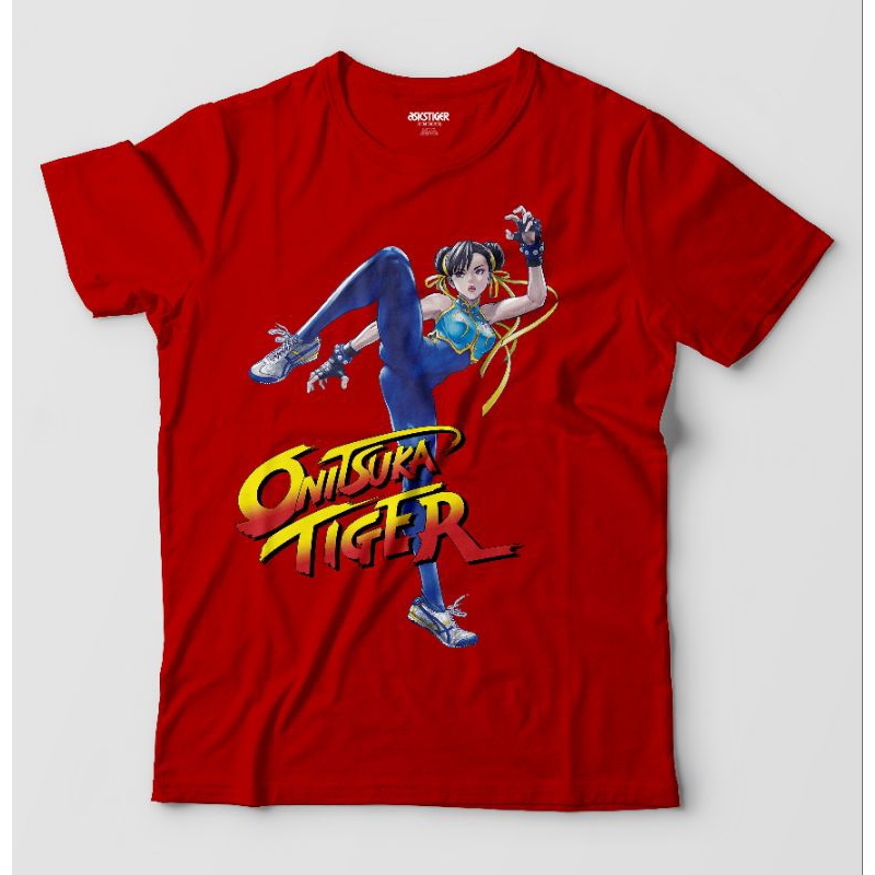 Onitsuka Tiger X Street Fighter tee mens fashion Streetwear baju lelaki