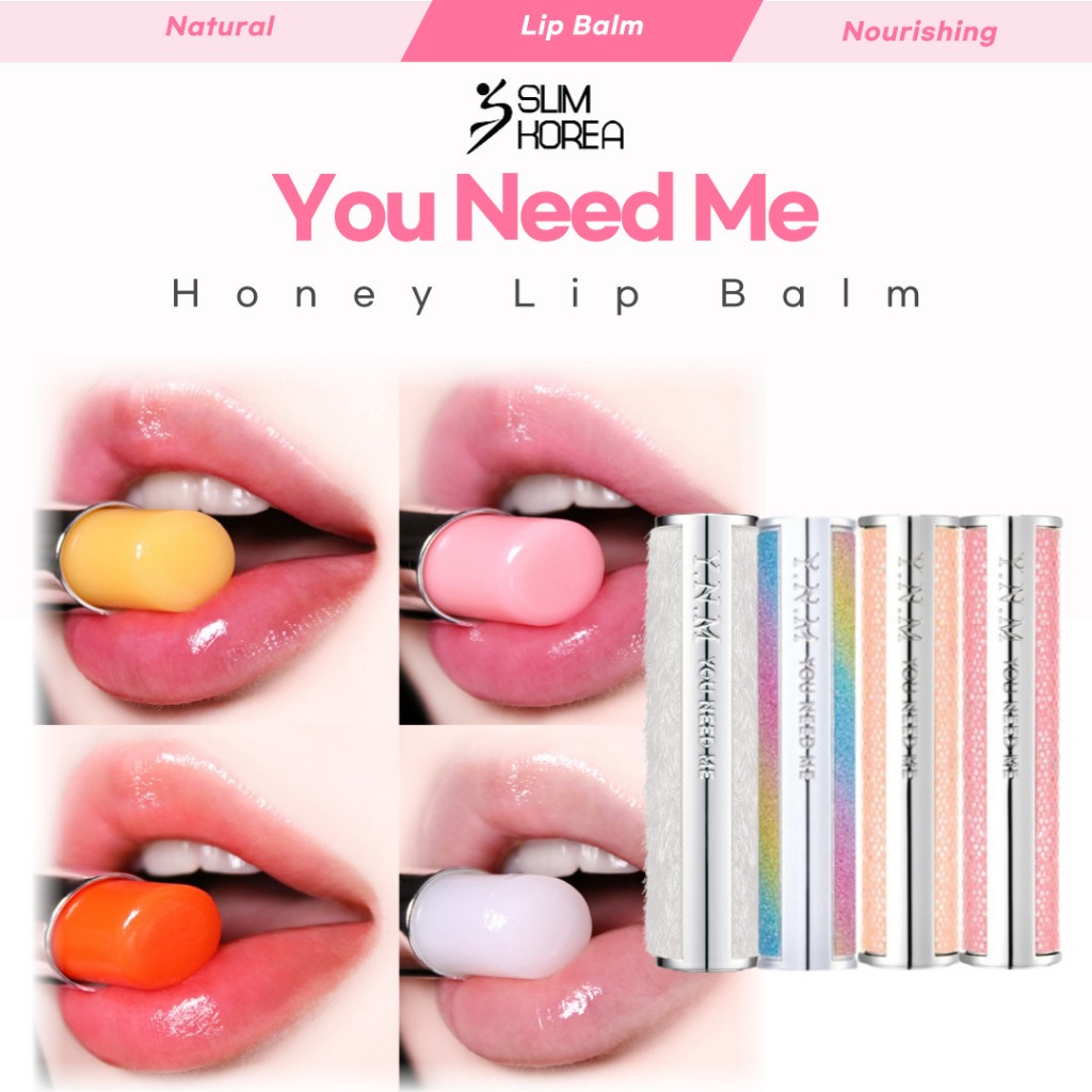 YNM Honey Lip Balm Collection / Candy, Natural Melting, Rainbow, Orange Red, Light Pink / lipstick lipgloss lips korean