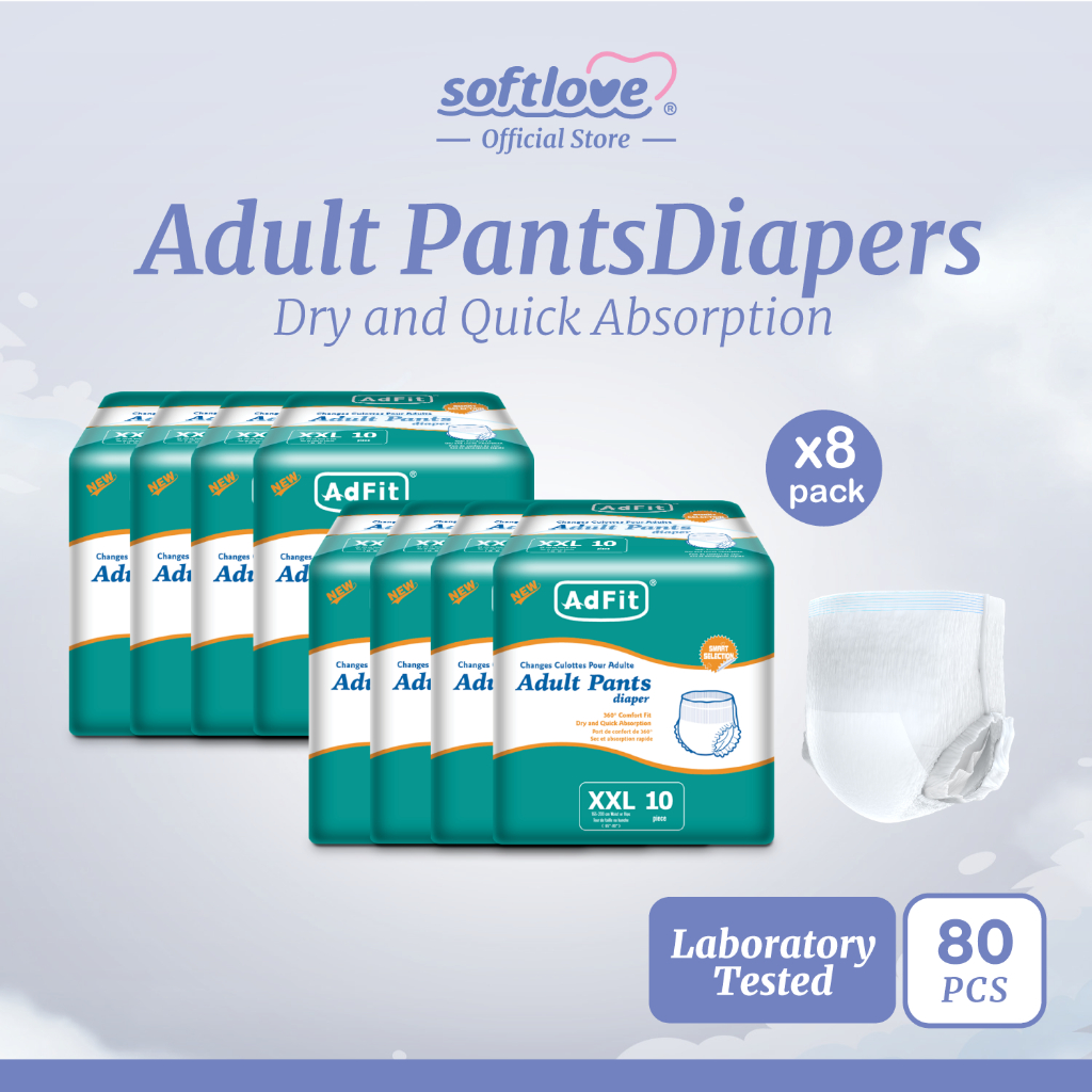 Adfit | Adult diaper | PANTS | 8 packs combo