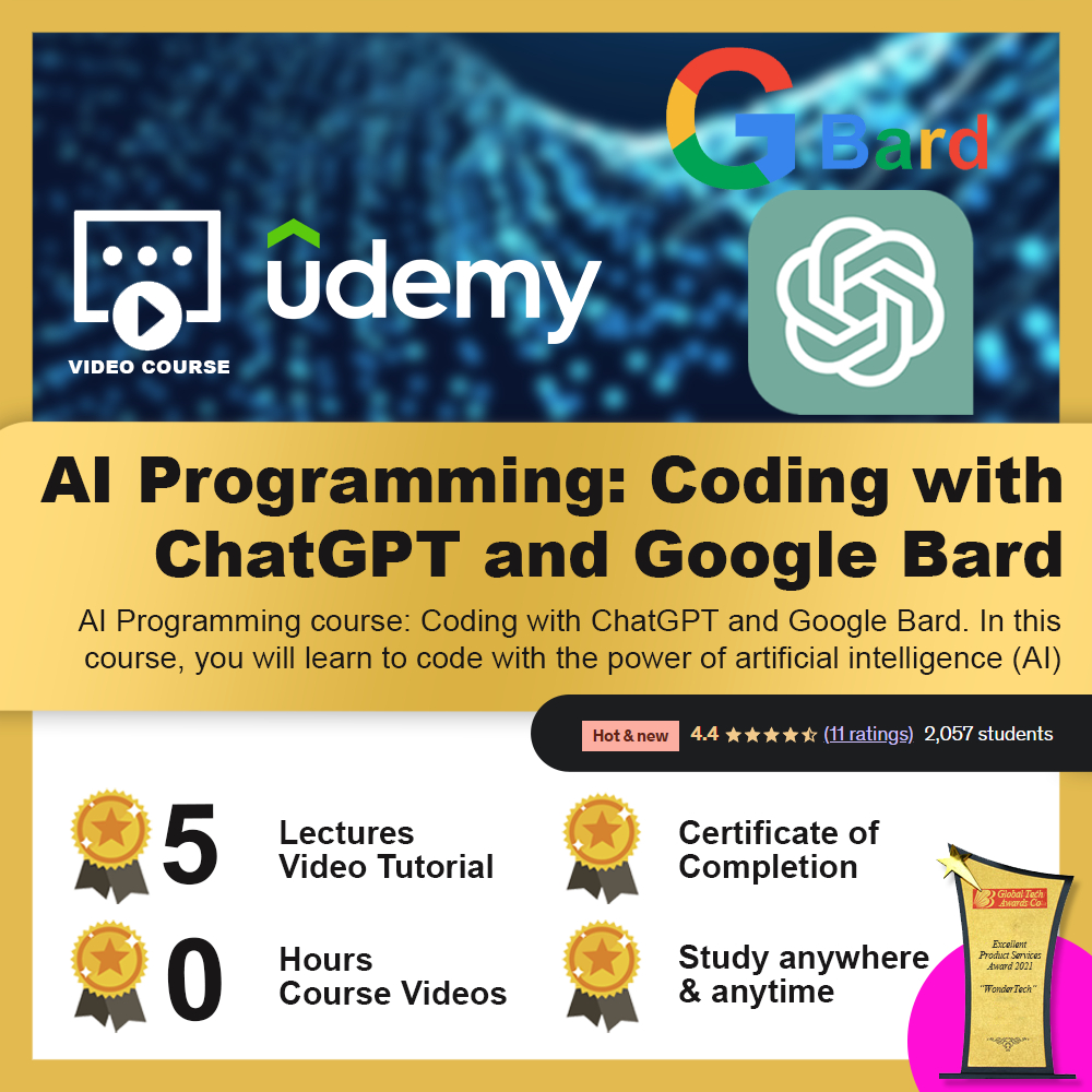 [Video Course] AI Programming: Coding with ChatGPT and Google Bard