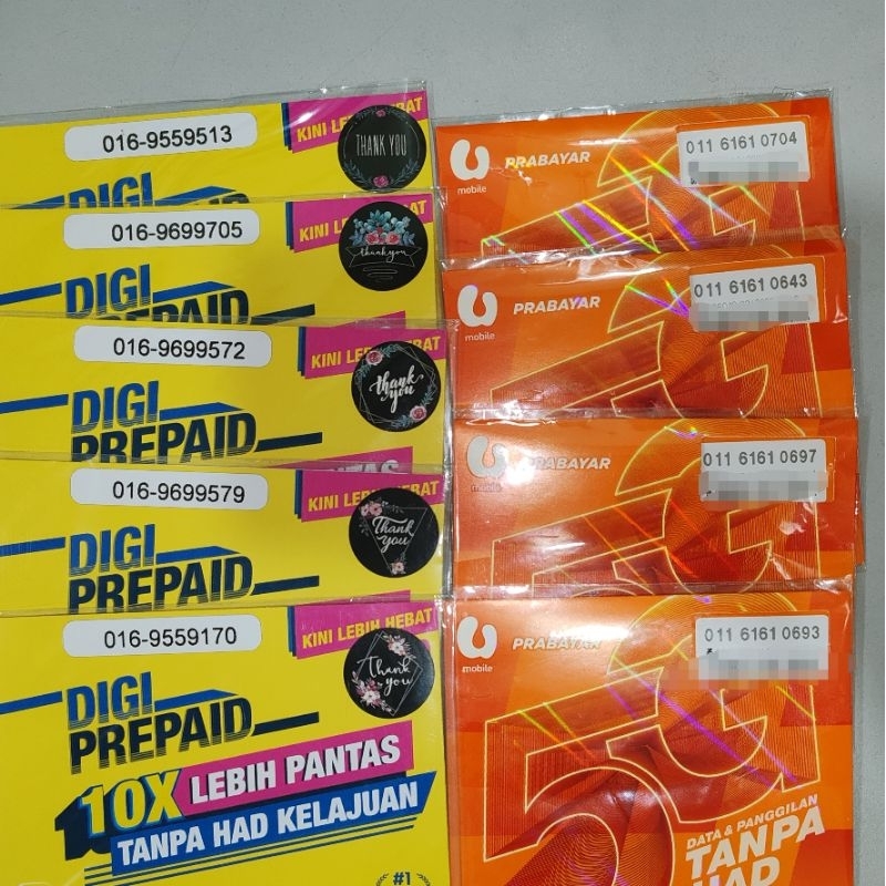 VIP NUMBER FOR SALE DIGI NUMBER & CELCOM NUMBER & U MOBILE NUMBER & PREPAID