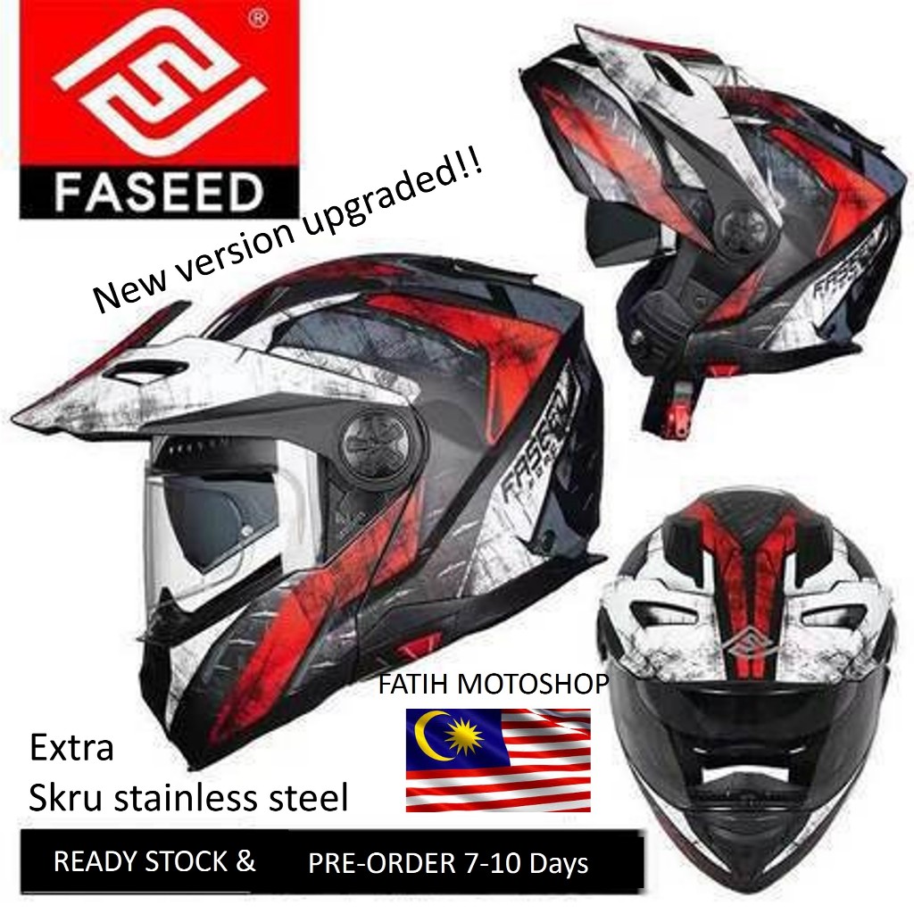 Faseed F-909 Adventure Flip Up Modular Helmet Double Lens Pinlock Visor Flip up Full Face Anti-fog