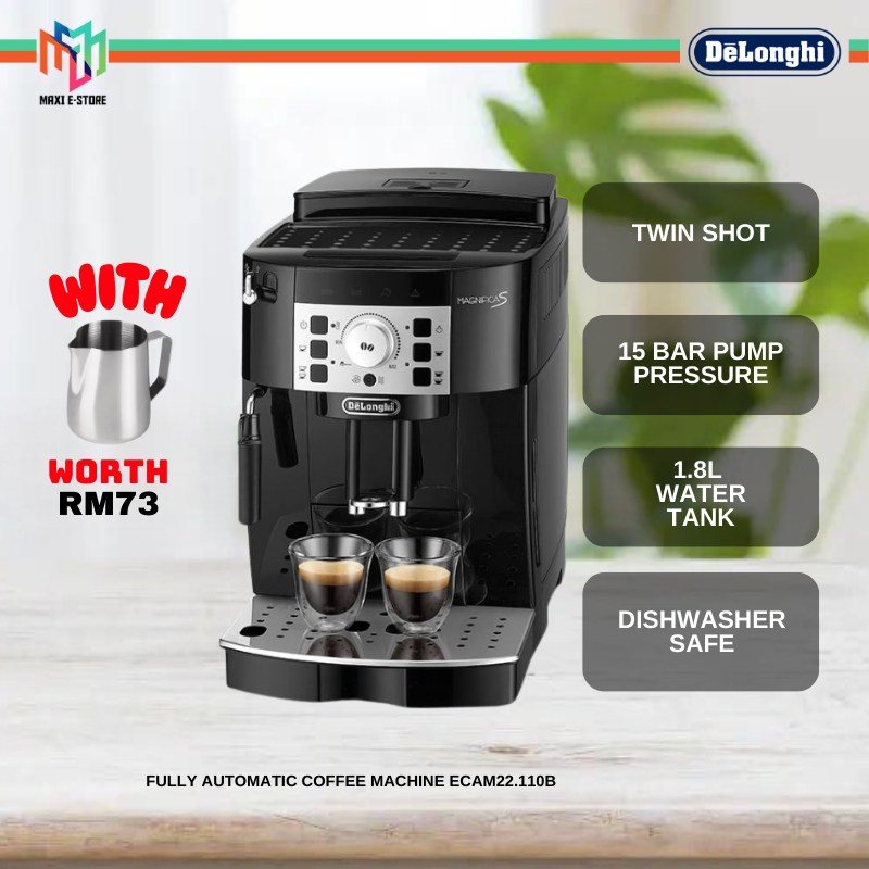 DeLonghi ECAM22.110.B Magnifica S Fully Automatic Coffee Machine (Bean) Black