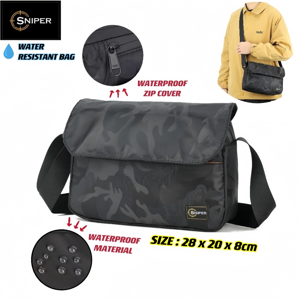 SP045) [PERFUME SCENTED] High Quality Japan Design Waterproof Resistant SNIPER BAG Large Volume Sling bag crossbody bag