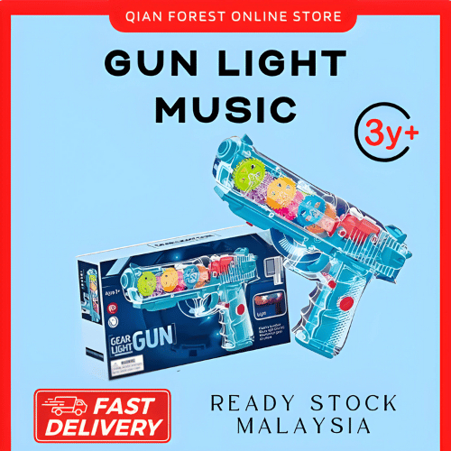 Electric Vibration Gear Gun Light Music For Children