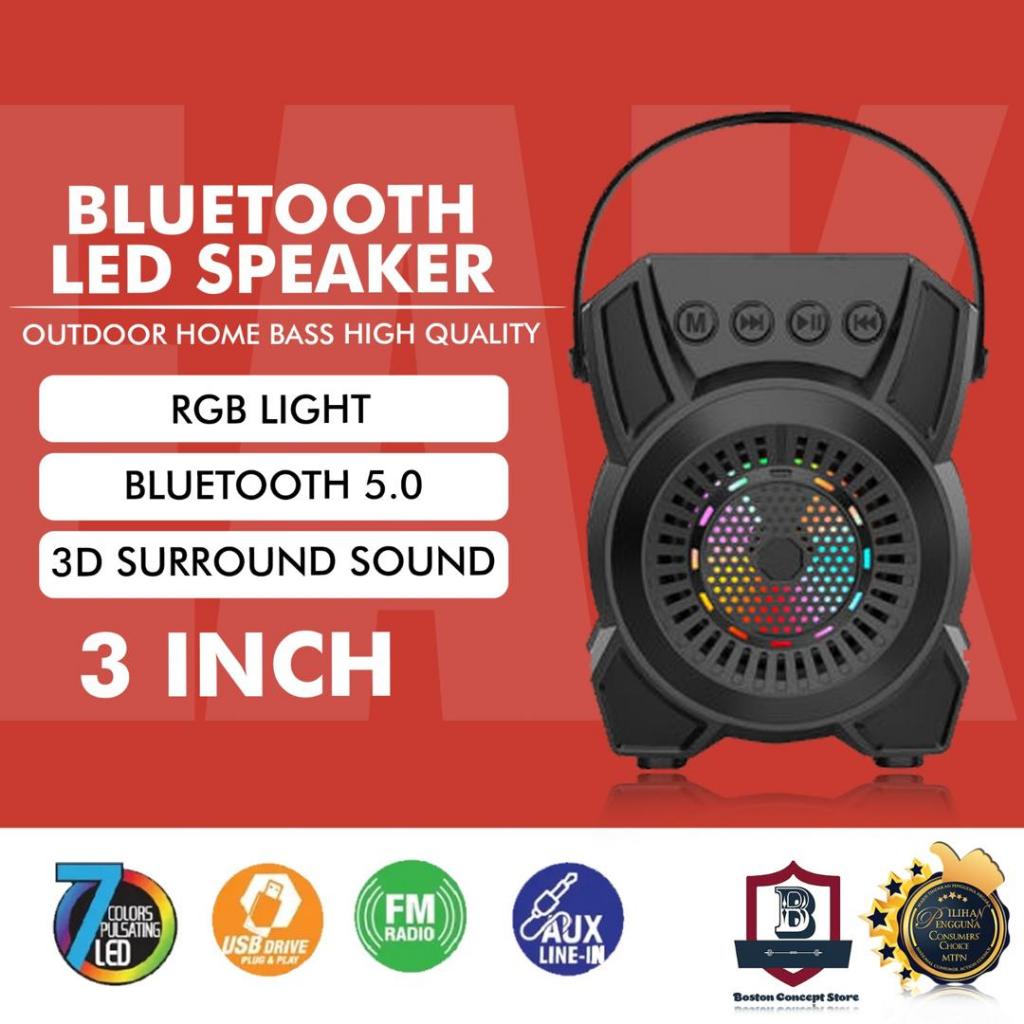 BOSTON Portable 3 Inch Led Speaker ZQS1316 RS 315 RS-415 Wireless Speaker with USB/BLUETOOTH/AUX 4 Inch 6.5 Inch Speaker