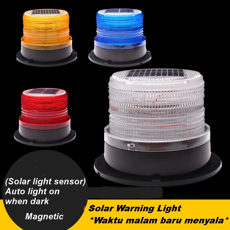 Solar Power Construction Warning Light LED Safety Strobe Emergency Road Light Warning Lamp (Solar Power)