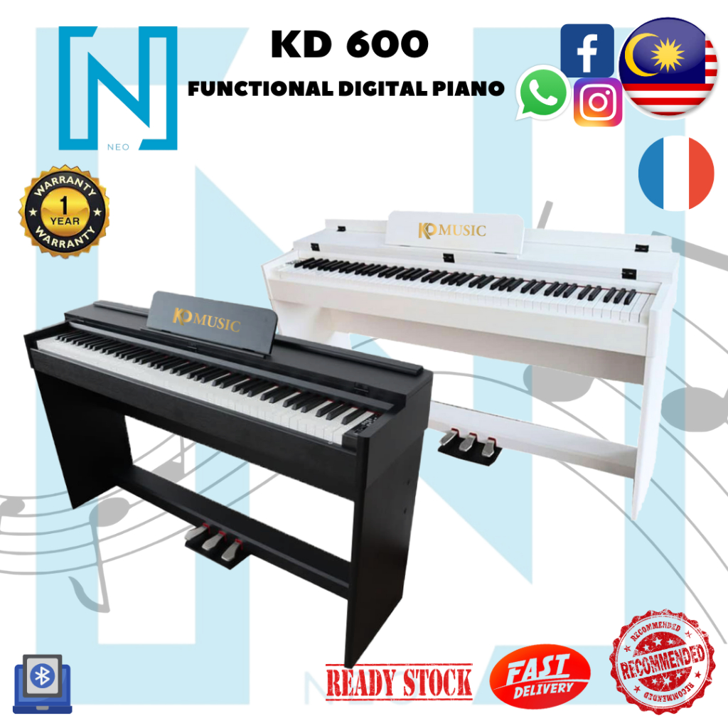 ☆☆EXAM GRADED☆☆ DIGITAL PIANO KD-600 PURE PIANO TUNE + FREE PIANO BENCH + FREE HEADPHONE