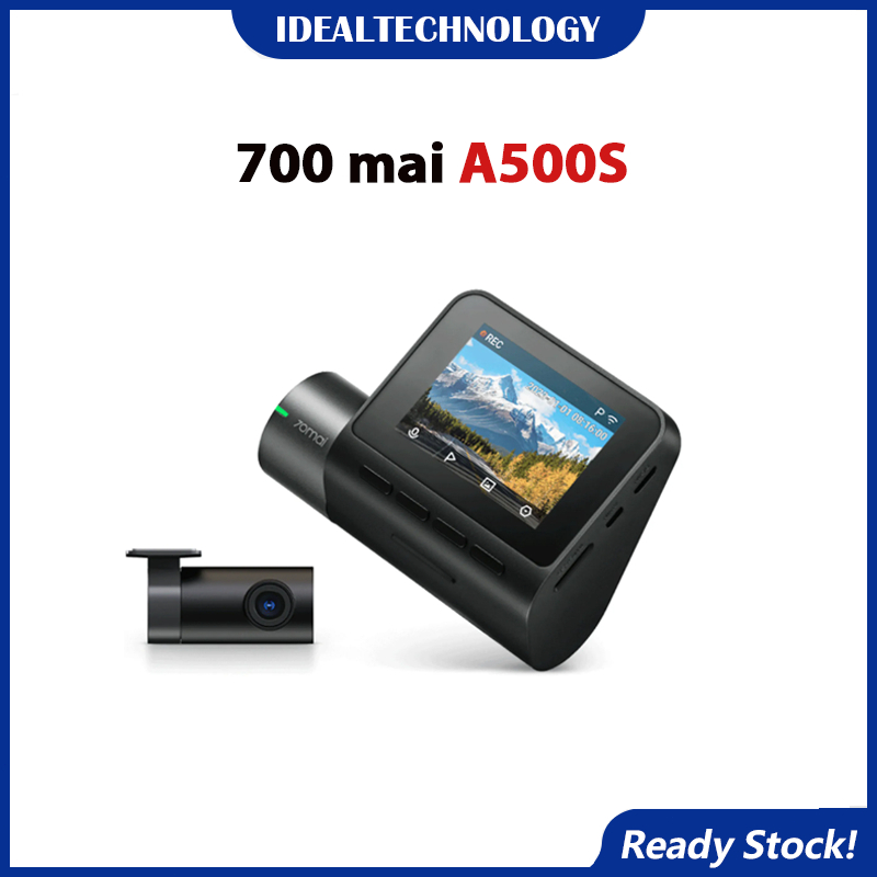 70mai True 2.7K 1944P Ultra-FHD Dashcam Pro Plus+ A500S, Front- und Heckkamera, integriertes WLAN, GPS intelligente Das