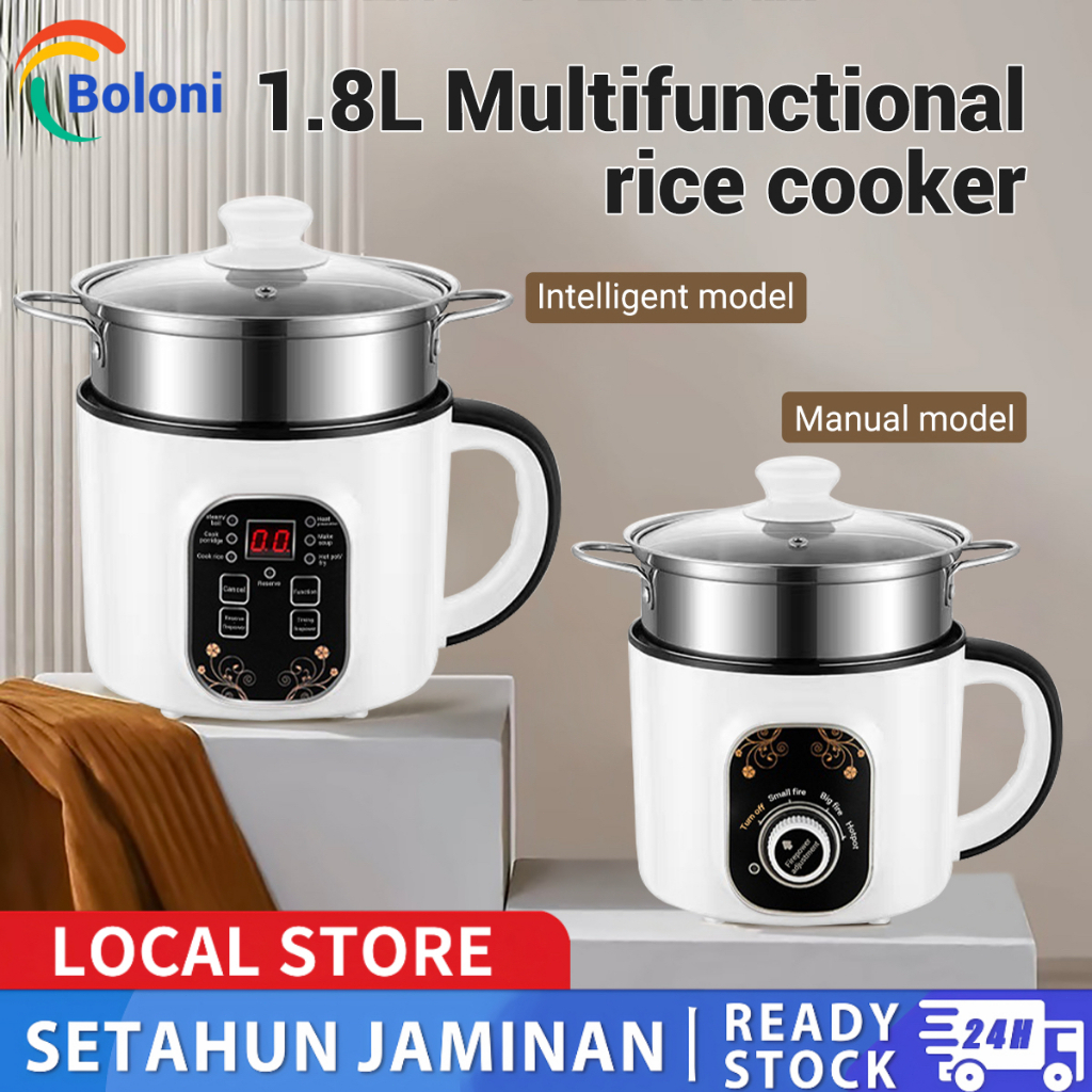 Rice cooker multifunctional non-stick cooker stainless steel steamer dormitory mini electric hot pot nasi lemak cooker