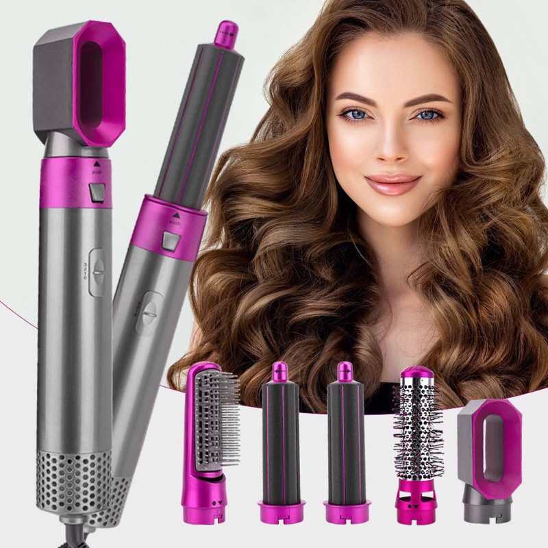 5 IN 1 HAIR STYLING COMPLETE SET pelurus rambut pengering penggulung hair curler hair dryer hair straightener straight